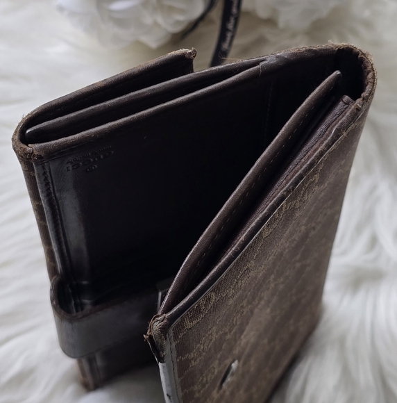 Gucci Vintage Brown and Tan Monogram Long Wallet - Picture 5 of 17
